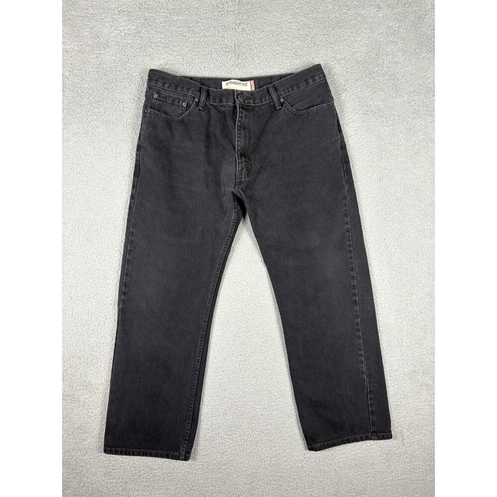 Levi's 505 Jeans Men’s 36x28 Black Denim Y2K Grunge Hipster Cowboy